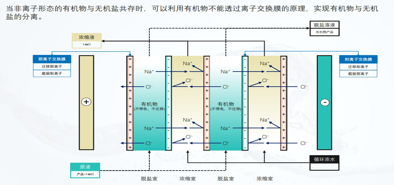 Separation of Inorganic Salts and Organic Matter